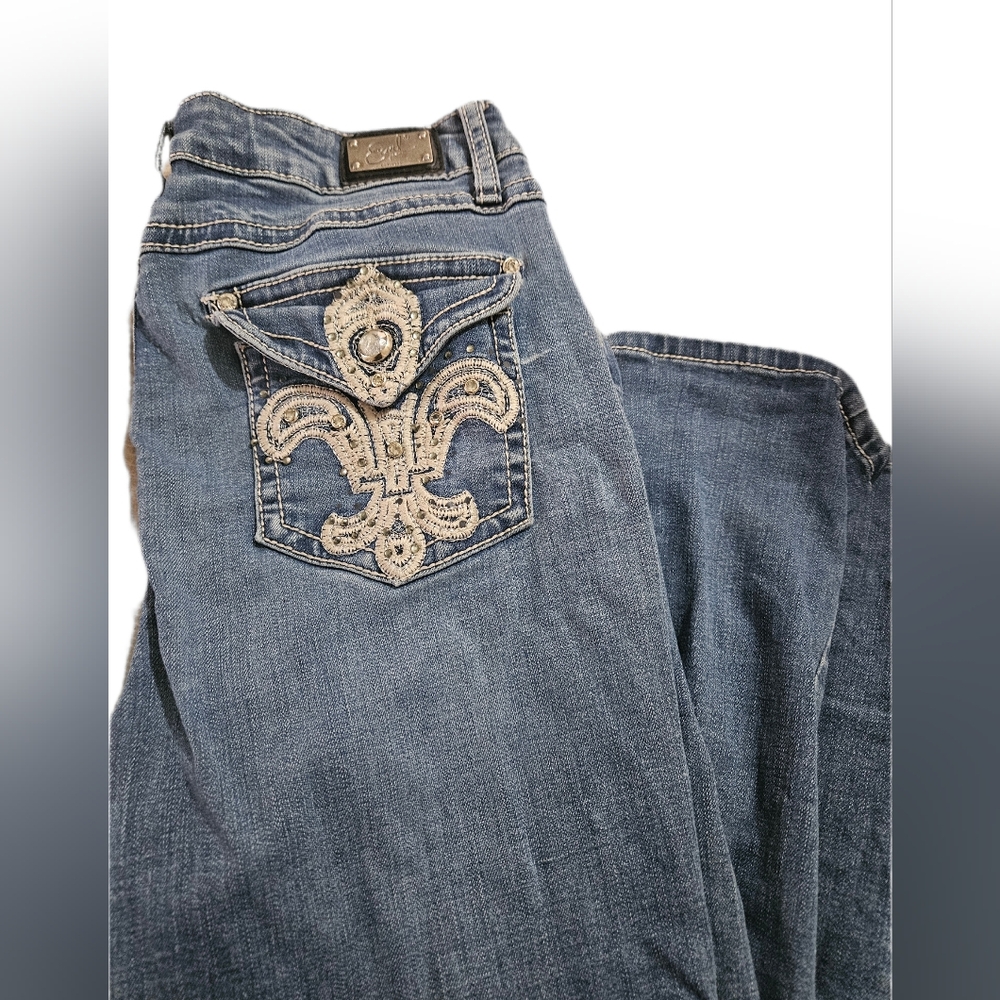 Earl Jeans Blue Boot Cut with Embroidered Back